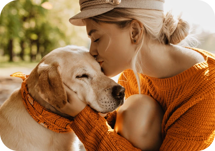 Woman with a dog